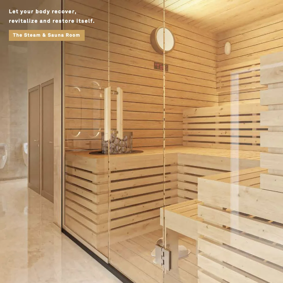 Sauna and steam room