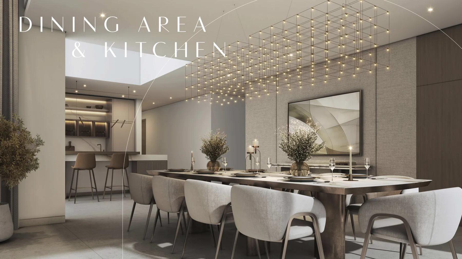 Dining area and kitchen